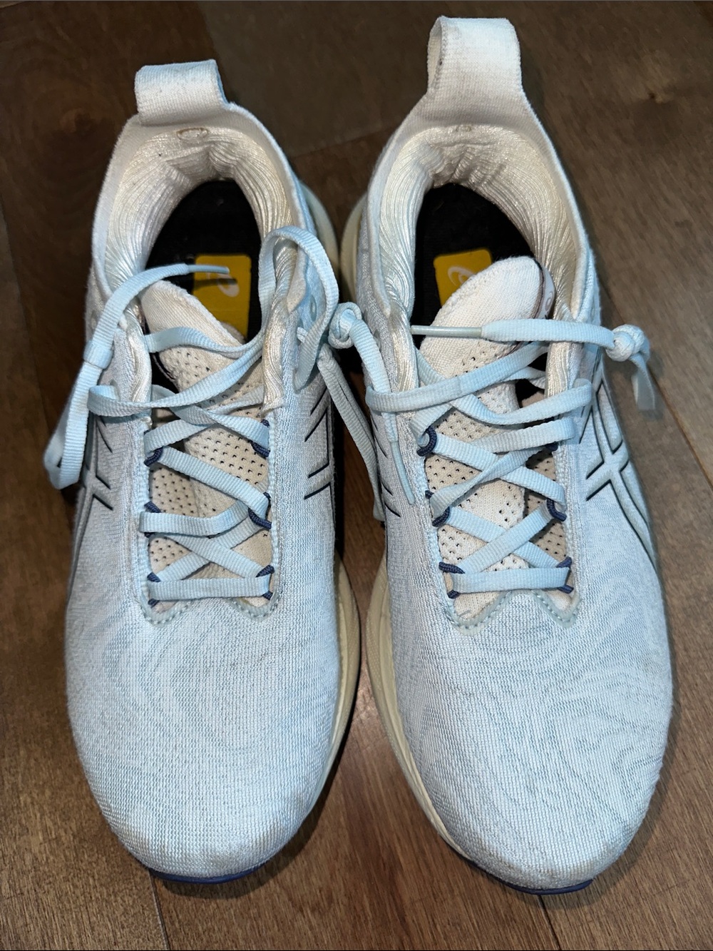 Asics Light Blue and White Women's Athletic Shoes